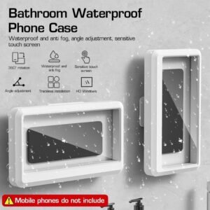 Bazarooh Waterproof Shower Phone Holder with 360°Rotation